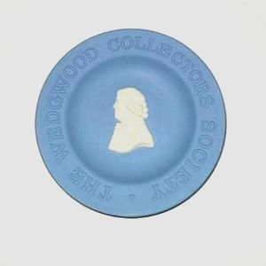 The Wedgewood Collector's Society Blue Jasperware Ben Franklin Plate
